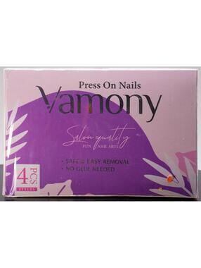 Vamony Press On Nails 4 Styles Easy Removal No Glue